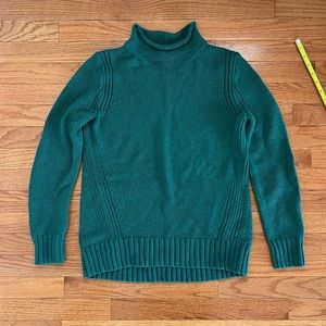 J Crew 1988 rollneck cotton sweater in green